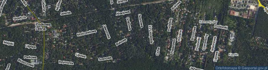 Zdjęcie satelitarne Bukowa ul.